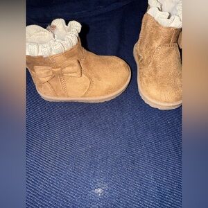 Brown Kids Boots with Bow